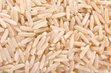 Arka plan olarak ham kahverengi pirinç