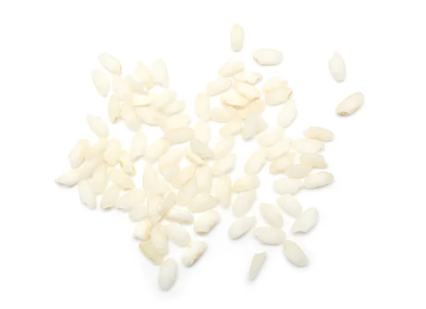 Короткий Зерновий Рис Білому Тлі — стокове фото