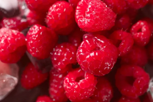 Čerstvé Zralé Maliny Closeup — Stock fotografie