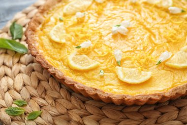 Tablo, closeup lezzetli limon pasta