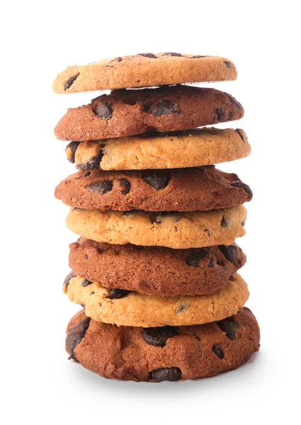 Verschiedene Leckere Kekse Auf Weißem Hintergrund — Stockfoto