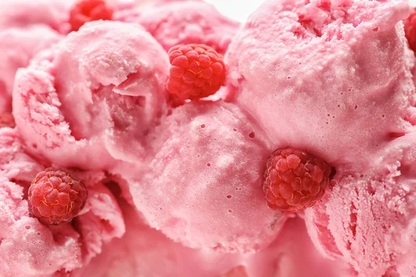 美味覆盆子冰淇淋 图库图片