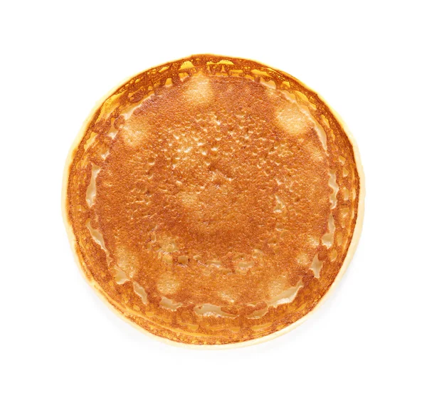 Läcker Tunn Pannkaka Vit Bakgrund — Stockfoto