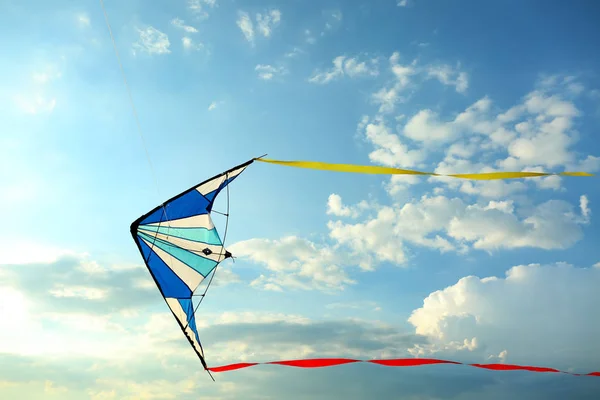 Colorful Kite Flying Blue Sky — Stock Photo, Image