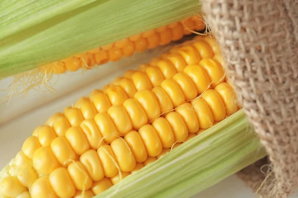 Ripe Corn Cobs Closeup — Stock Photo, Image