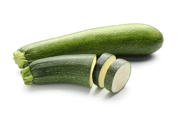 Fresh Zucchini White Background — Stock Photo, Image