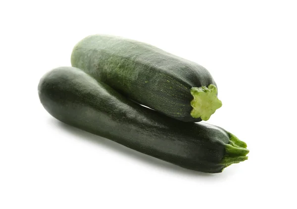 Zucchine Fresche Sfondo Bianco — Foto Stock