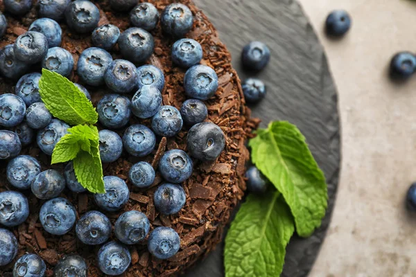 Palalemezből Finom Áfonya Csokoládé Torta — Stock Fotó