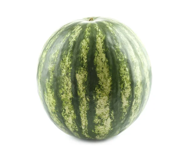 Rijpe Watermeloen Witte Achtergrond — Stockfoto