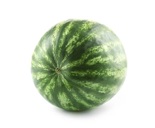 Reife Wassermelone Auf Weißem Hintergrund — Stockfoto