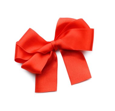 Güzel beyaz zemin üzerine kırmızı kurdele Pruvadan