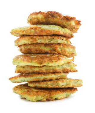 Beyaz izole kabak krep yığını