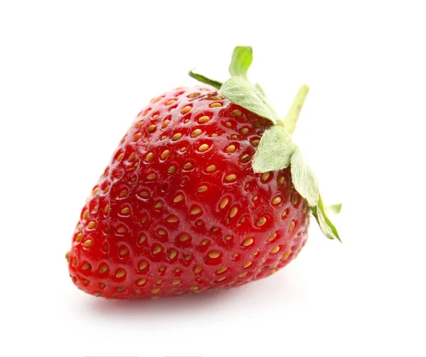 Reife Erdbeere Auf Weißem Hintergrund — Stockfoto