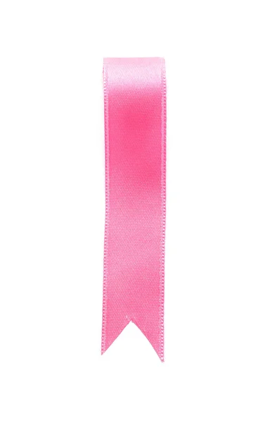 Pink Satin Ribbon White Background — Stock Photo, Image