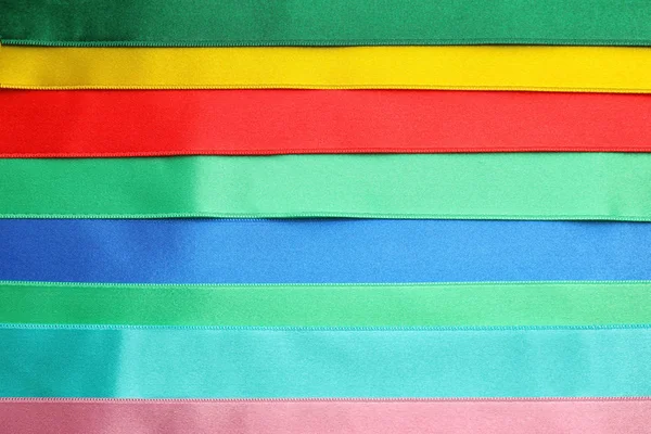 Colorful Satin Ribbons Background — Stock Photo, Image