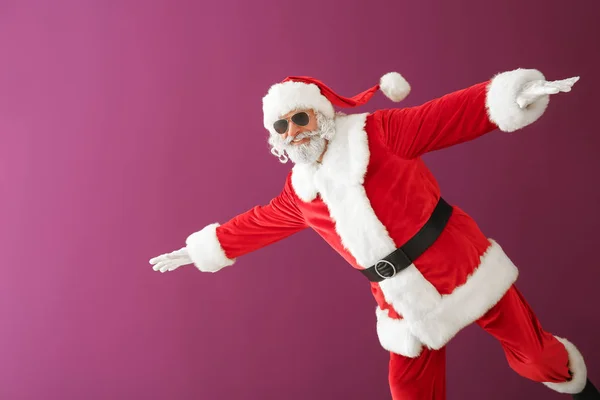 Cool Santa Claus Color Background — Stock Photo, Image