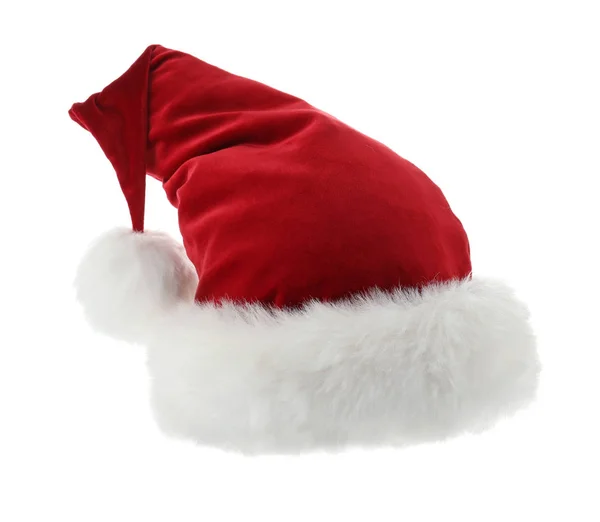 Santa Claus Hat White Background — Stock Photo, Image