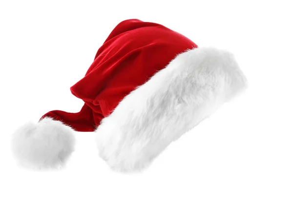 Sombrero Santa Claus Sobre Fondo Blanco — Foto de Stock