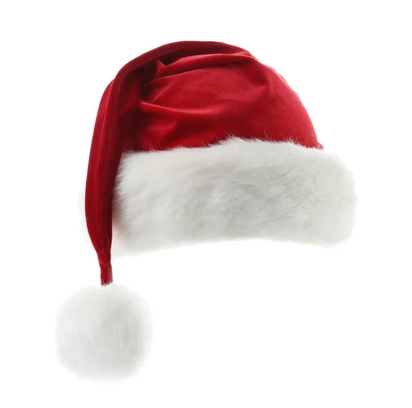 Santa Claus Hat White Background — Stock Photo, Image