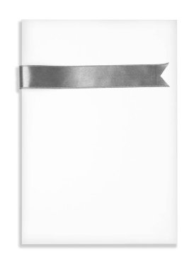 Gümüş şerit yer imi üzerinde beyaz izole