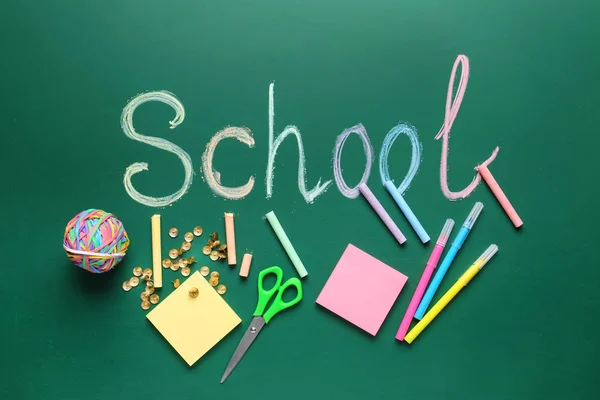 Stationery Papers Word School Chalkboard — Stock Photo, Image