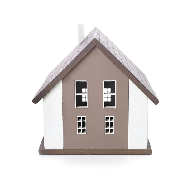 Modelo Casa Sobre Fondo Blanco Concepto Hipotecario —  Fotos de Stock