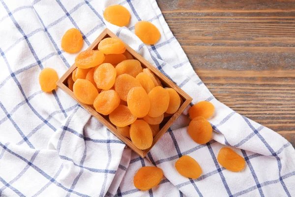 Box Dried Apricots Table — Stock Photo, Image