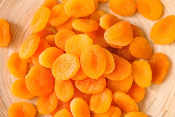 Dried Apricots Plate Closeup — Stock Photo, Image