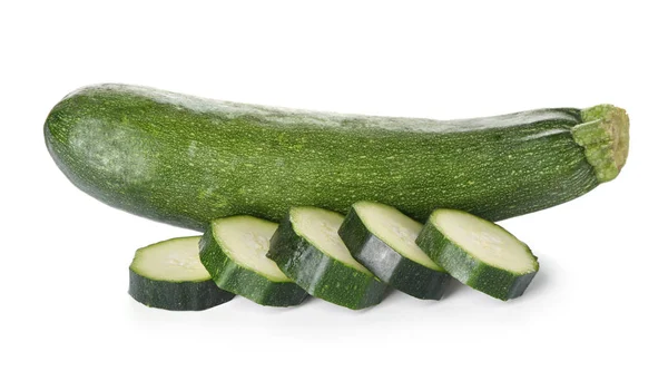 Fresh Zucchini Isolated White — Stock Photo, Image