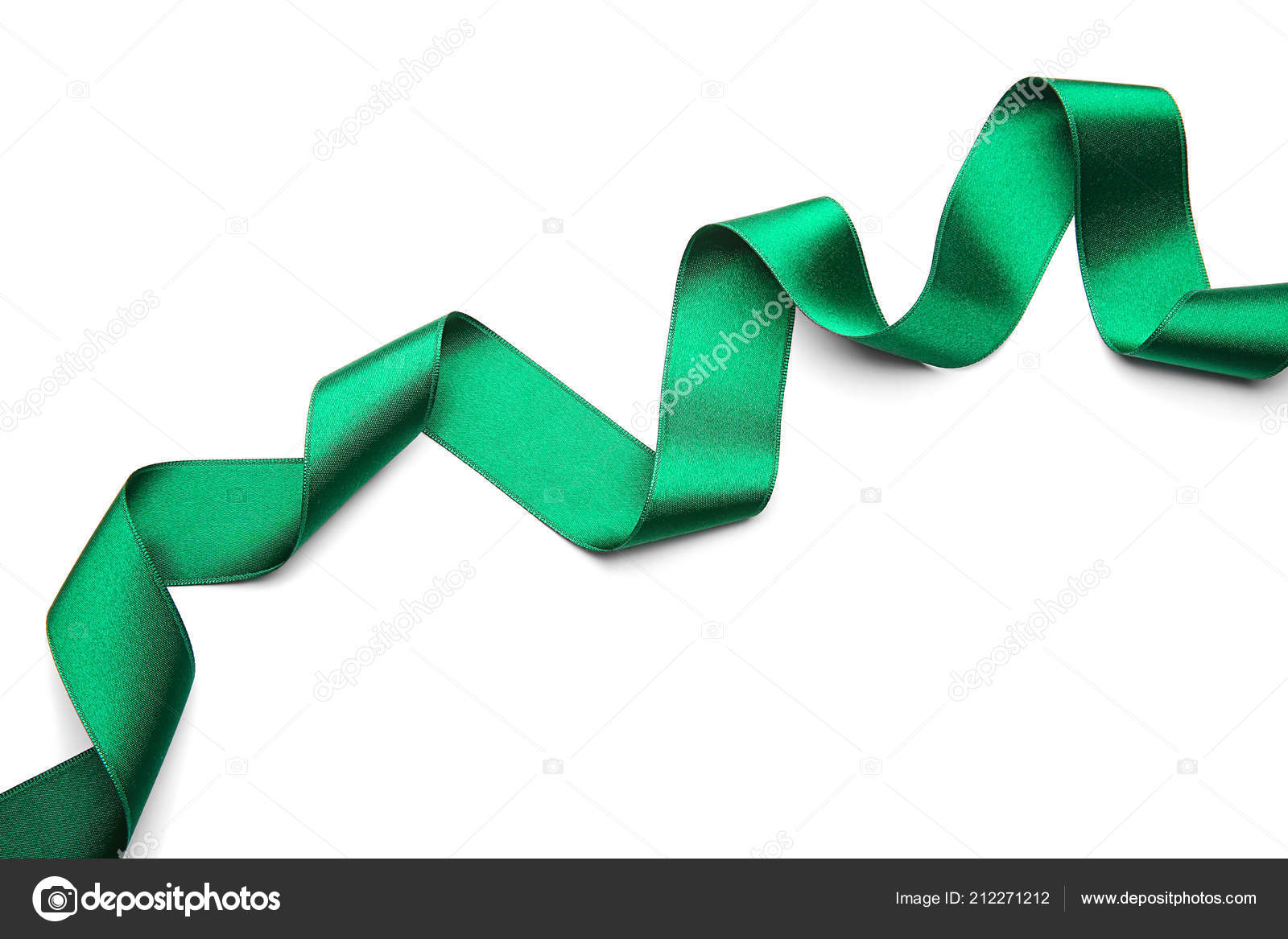Green Ribbon White Background Stock Photo by ©serezniy 212271212