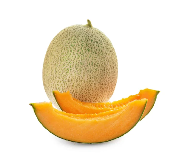 Melone Maturo Sfondo Bianco — Foto Stock