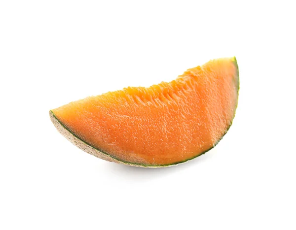 Melon Mûr Tranché Sur Fond Blanc — Photo