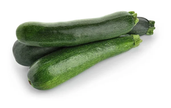 Färsk Zucchini Isolerad Vit — Stockfoto