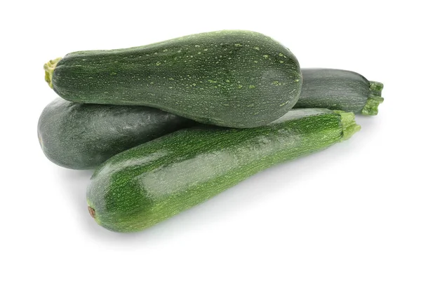 Färsk Zucchini Isolerad Vit — Stockfoto