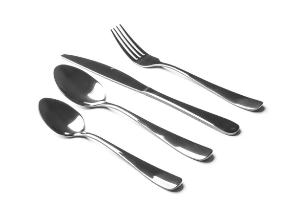 Set Cutlery White Background — Stock Photo, Image