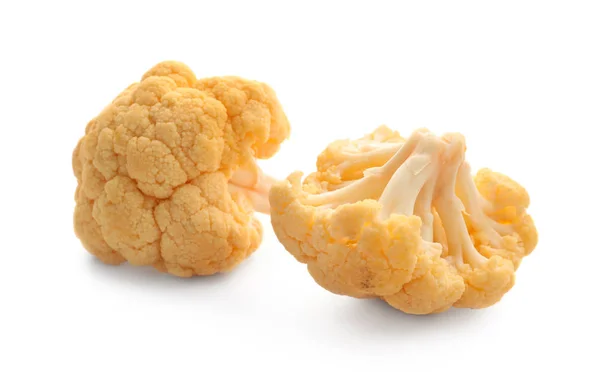 Yellow Cauliflower White Background — Stock Photo, Image