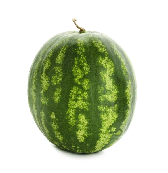 Reife Wassermelone Auf Weißem Hintergrund — Stockfoto