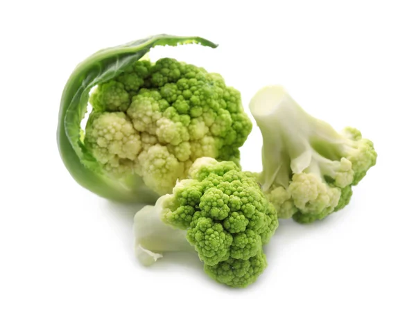 Green Cauliflower Cabbage White Background — Stock Photo, Image