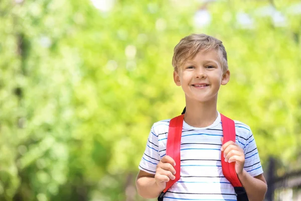 Retrato Colegial Lindo Aire Libre — Foto de Stock