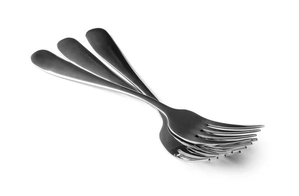 Forks White Background — Stock Photo, Image