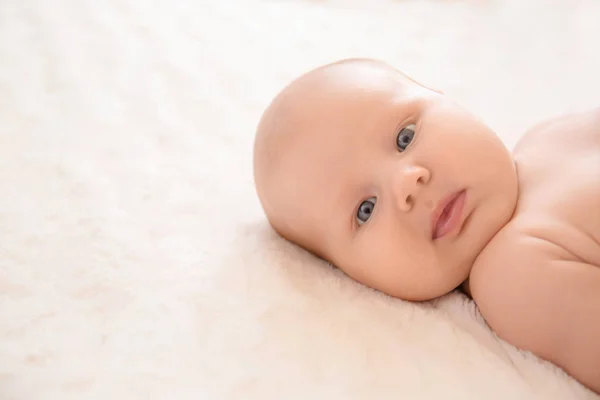 Cute Little Baby Lying Bed — Stock Photo, Image