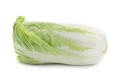 Beyaz arka plan üzerinde olgunlaşmış taze lahana