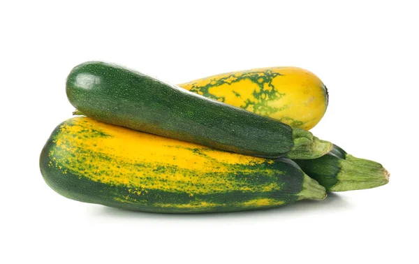Zucchine Fresche Sfondo Bianco — Foto Stock