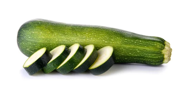 Zucchinis Frescos Sobre Fondo Blanco — Foto de Stock