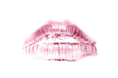 Ruj öp mark beyaz arka plan üzerinde