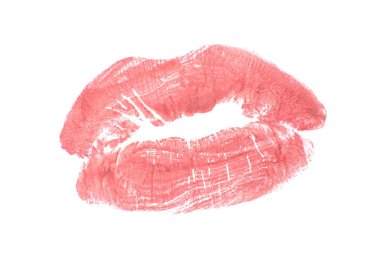 Ruj öp mark beyaz arka plan üzerinde