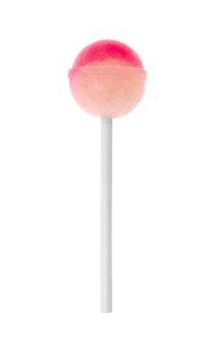 Beyaz arka plan üzerinde renkli lolipop