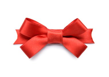 Güzel beyaz zemin üzerine kırmızı kurdele Pruvadan