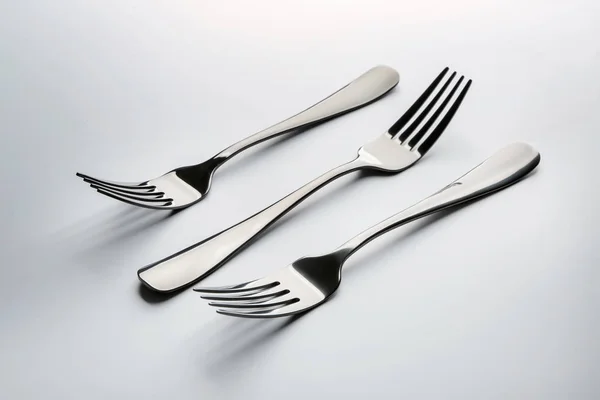 Forks White Background — Stock Photo, Image