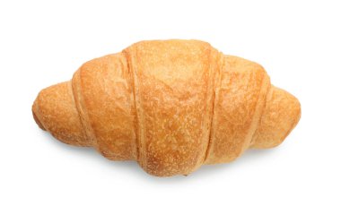 Beyaz zemin üzerine lezzetli kruvasan